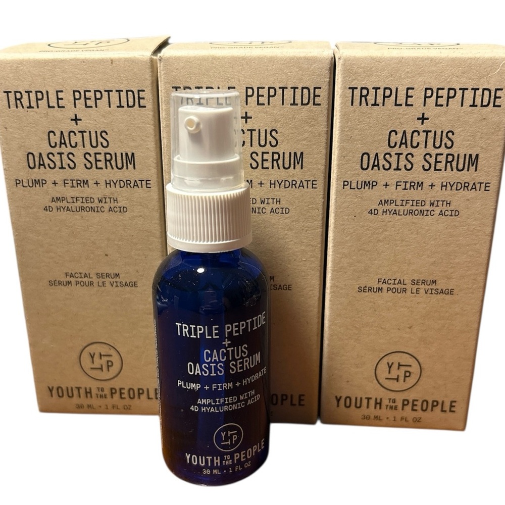 NWT Resellers Bundle Triple Peptide + Cactus Oasis Serum Youth to the People